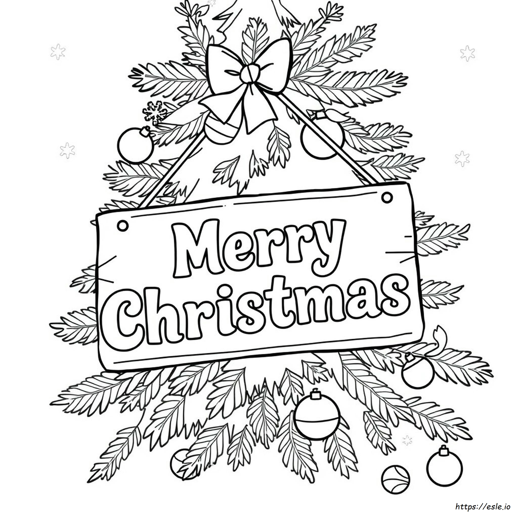 Insegna Buon Natale Da Colorare