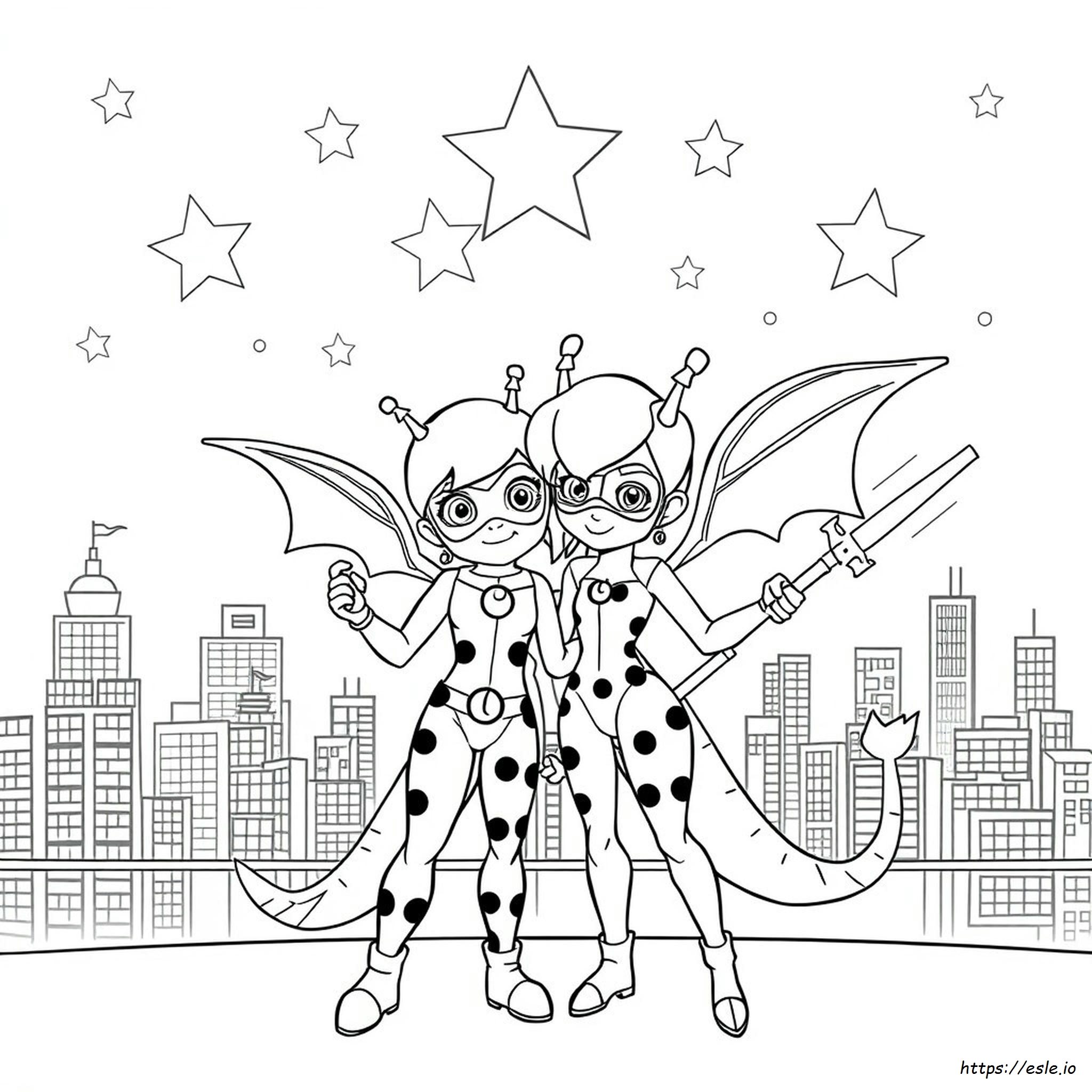 Lady Dragon Coloring Miraculous Ladybug Coloring Pages All Characters