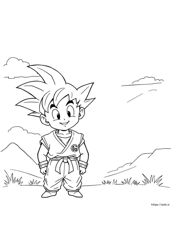 Goku Gezicht Kleurplaten