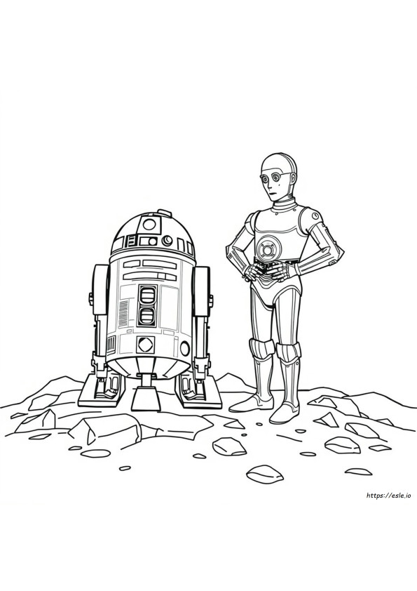 R2 D2 Coloring Page