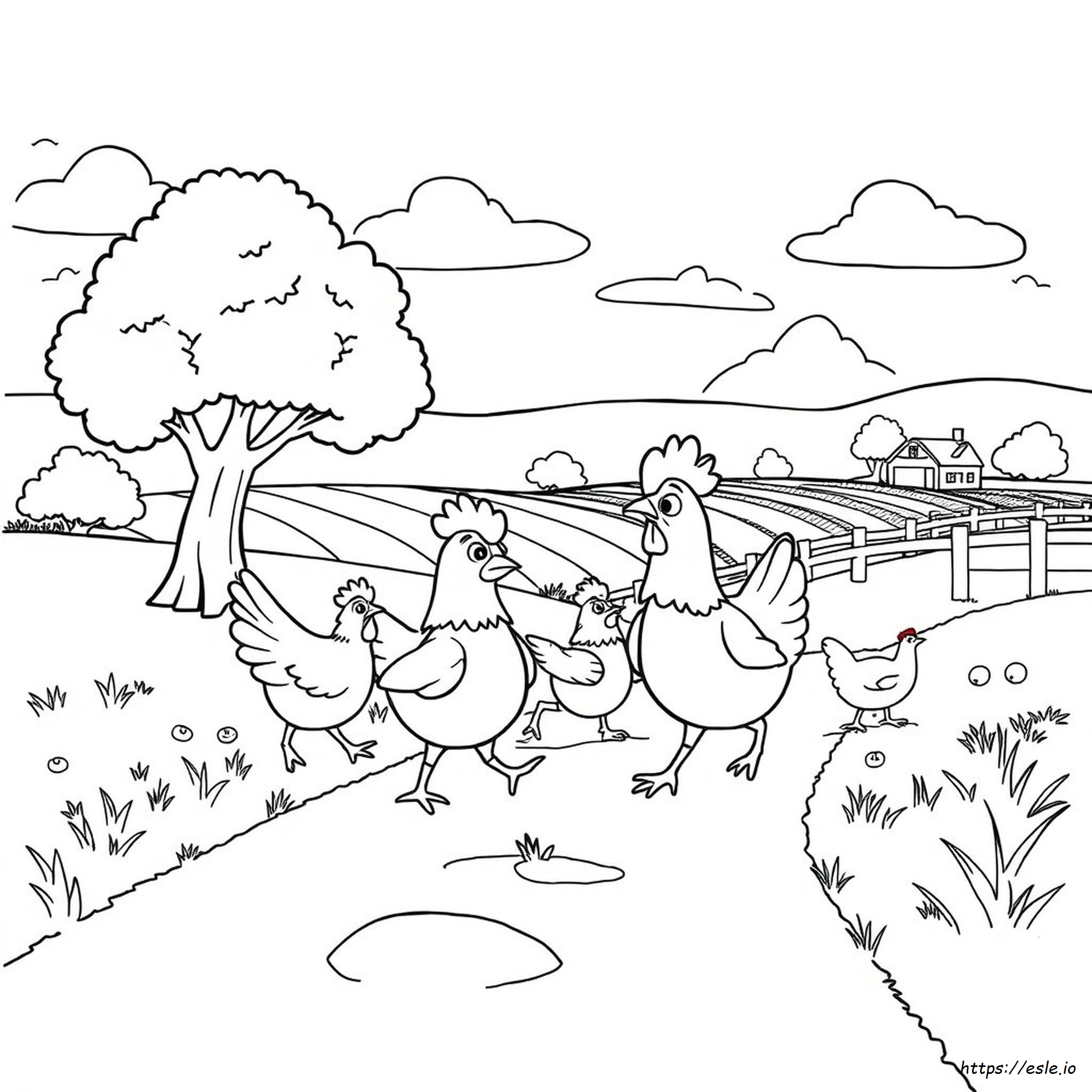 Gallina Sgonfia Da Colorare
