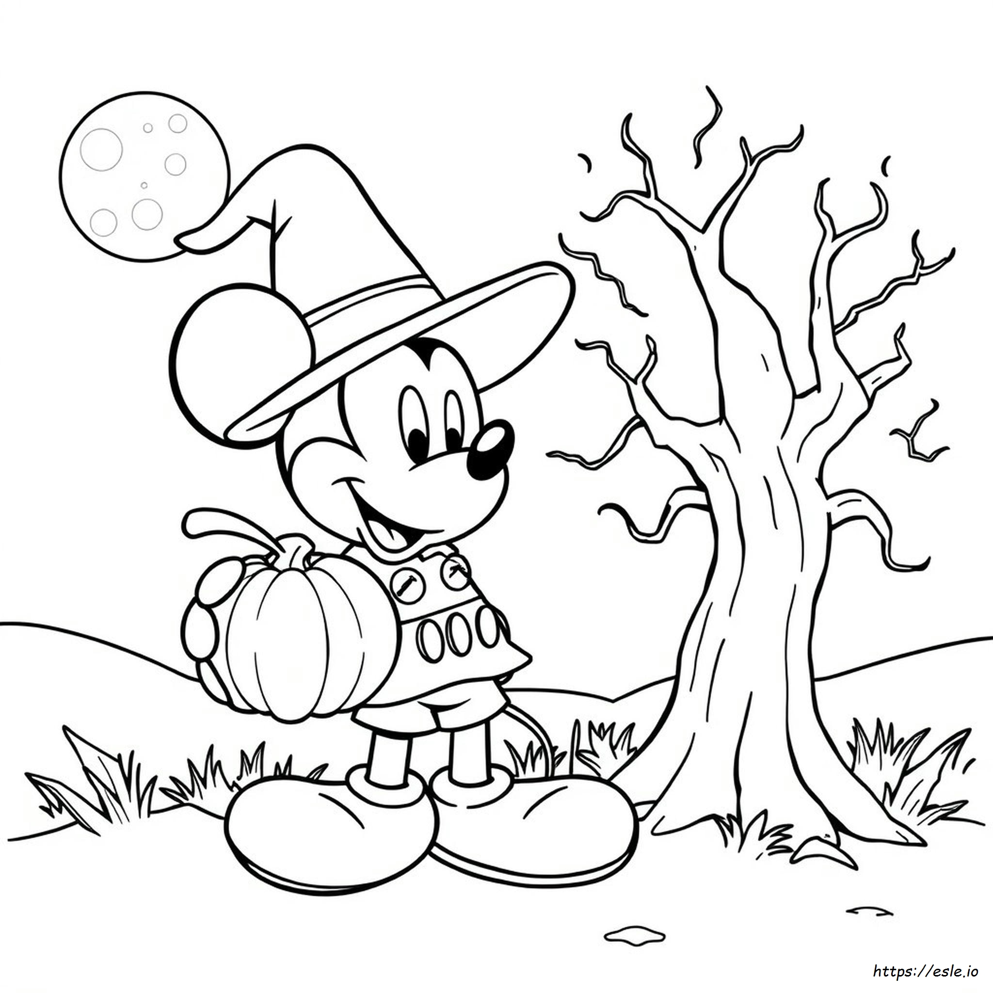 Mickey Mouse Halloween Coloring Pages Printable