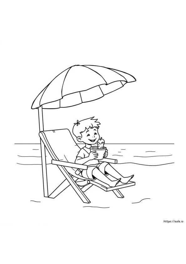 Férias De Verão Para Colorir Para Imprimir