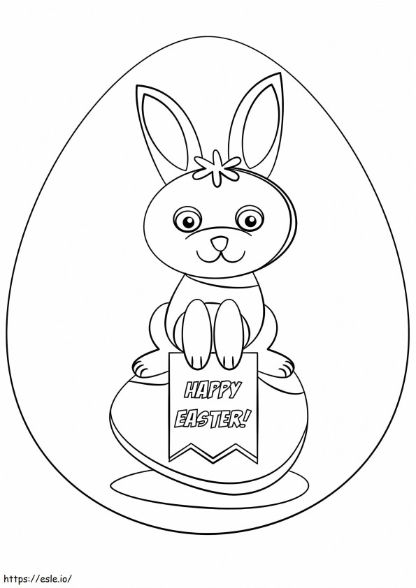 Cute Easter Rabbit coloring page