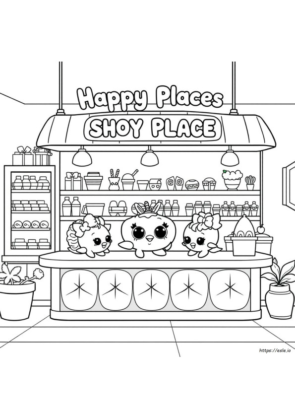 Shopkins Happy Places Para Colorir