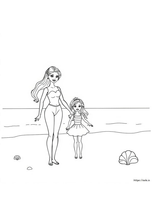 Barbie And Chelsea Colouring Pages