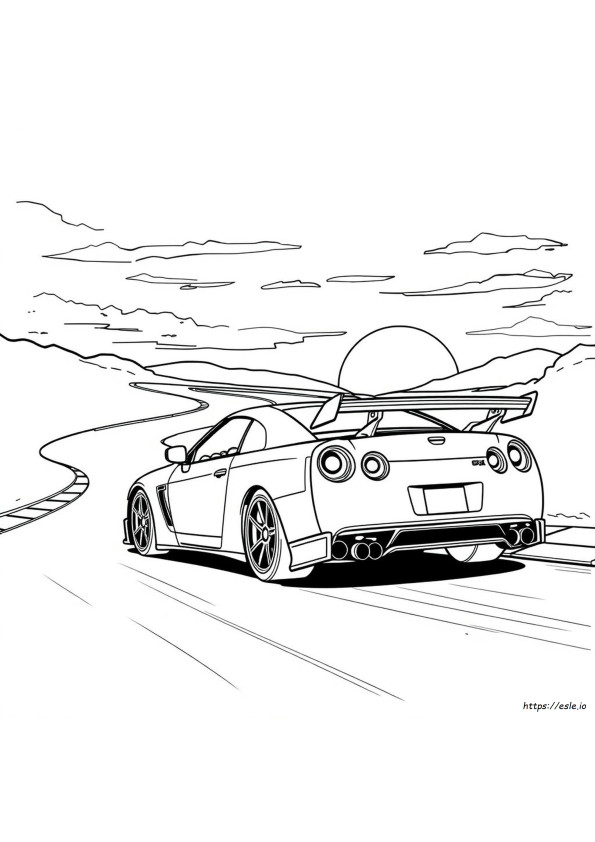Nissan Skyline Fast And Furious Coloring Pages
