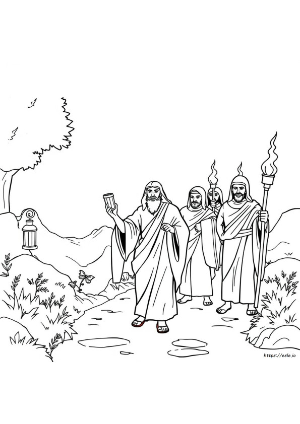 Jesus Arrested Coloring Page
