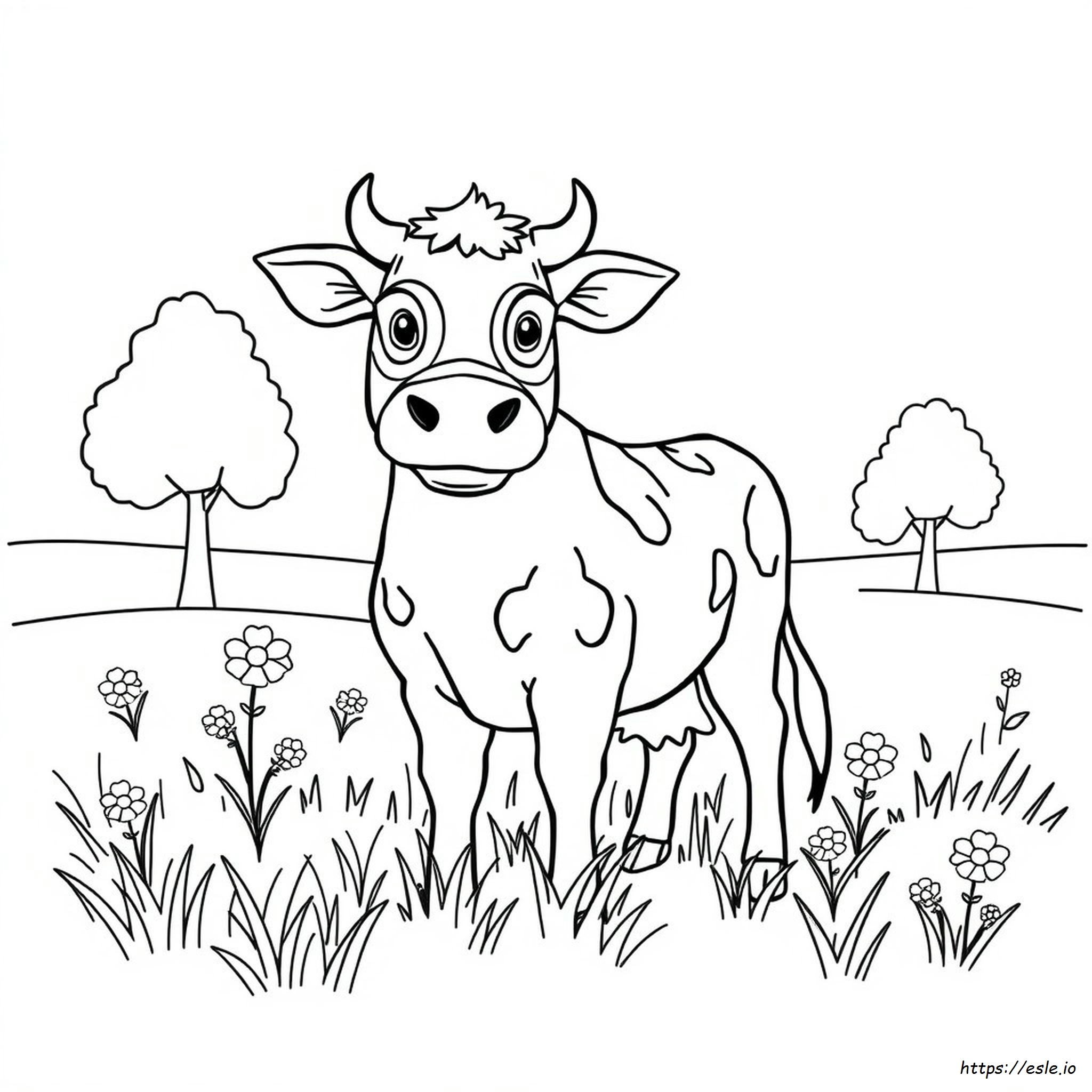 Cow Mask Coloring Page
