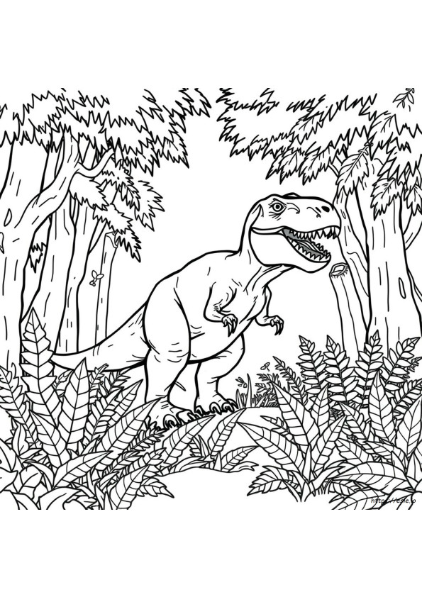 Dinosaur Colouring T Rex
