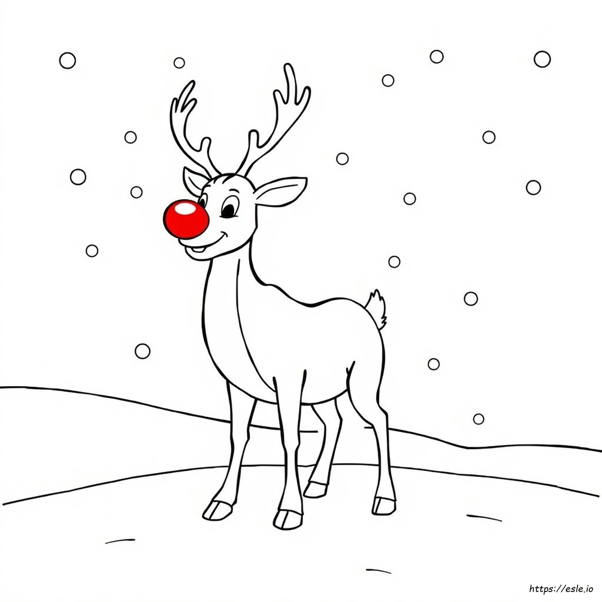 Rudolph La Renna Dal Naso Rosso Disegni Da Colorare
