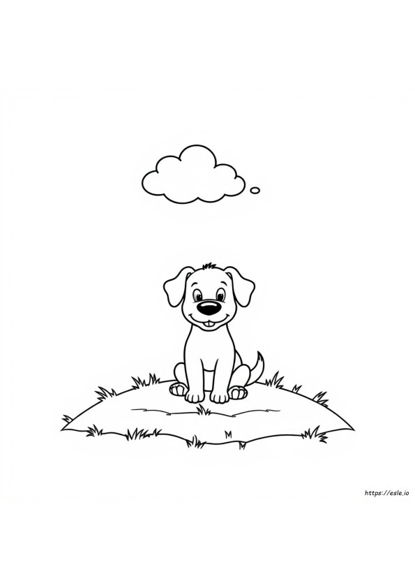 Cartoon Dog Colouring