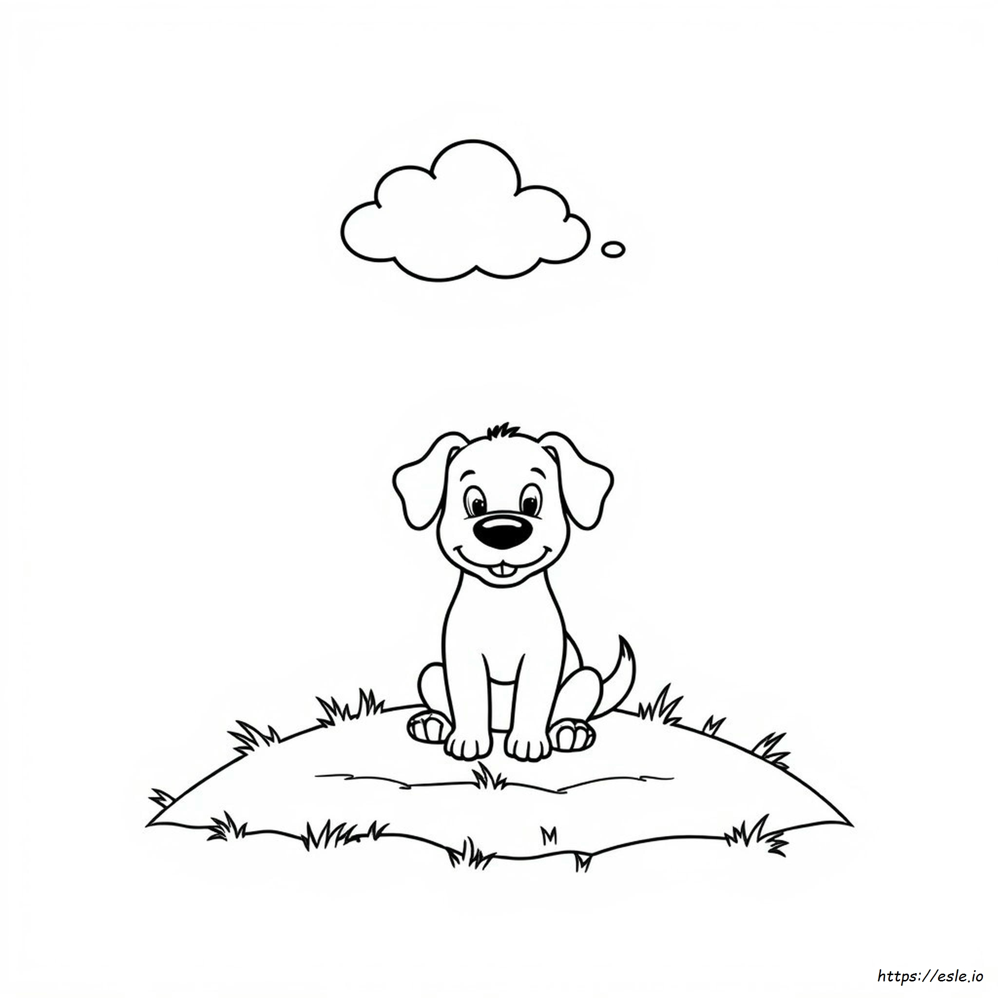 Cartoon Dog Colouring