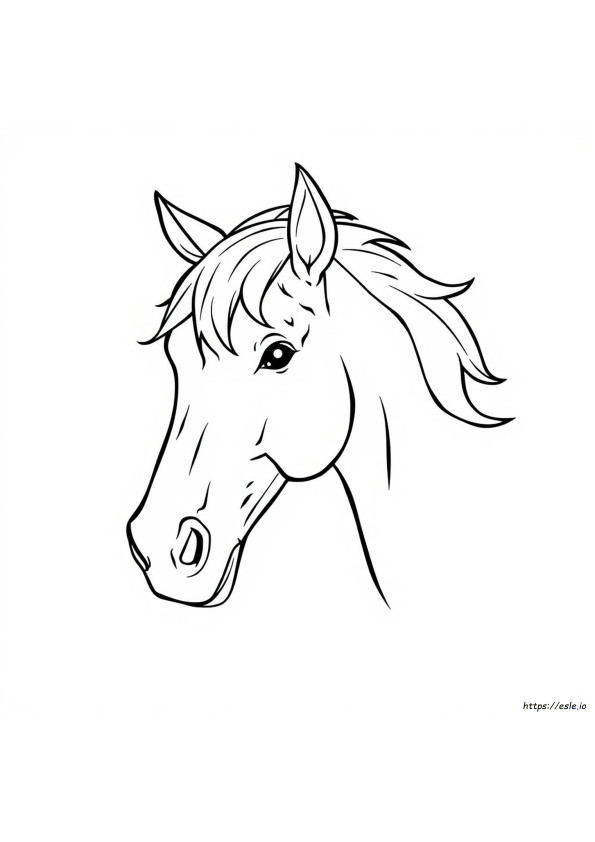 Hoja Para Colorear De Cabeza De Caballo