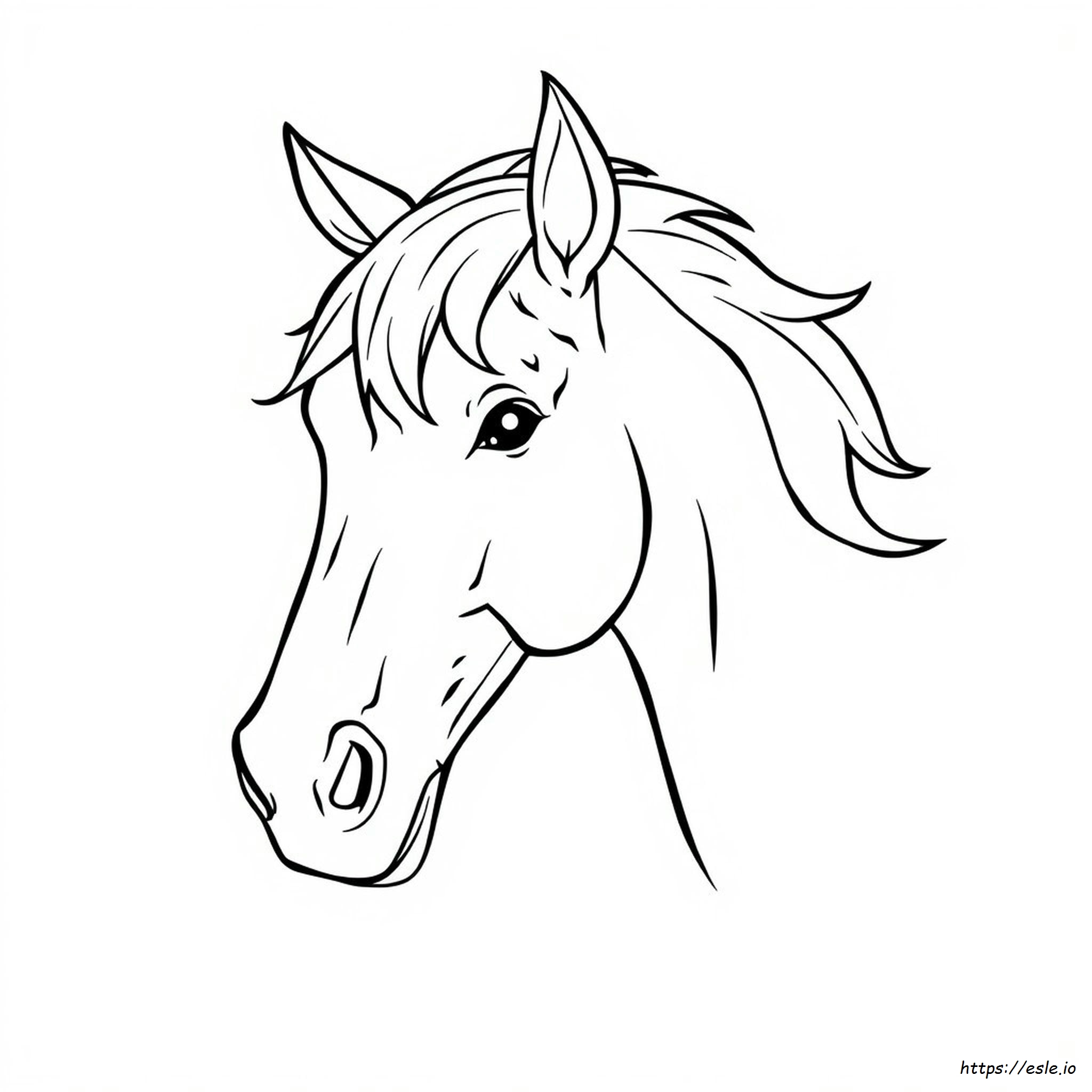 Horse Head Coloring Sheet