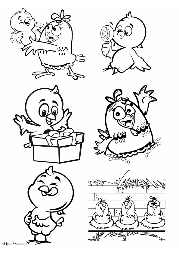 Pintadinha Chicken 6 coloring page