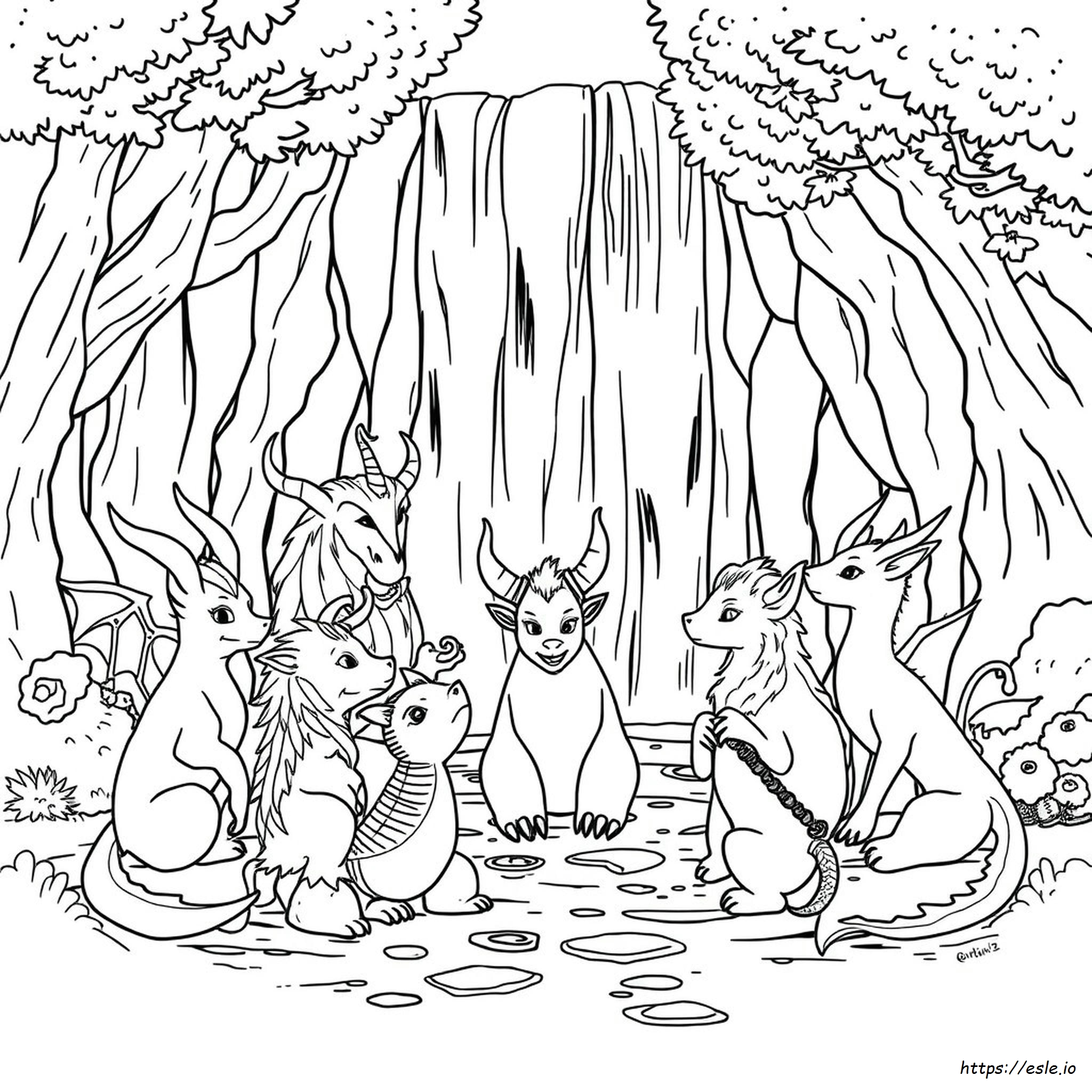 Detailed Mythical Creatures Coloring Pages