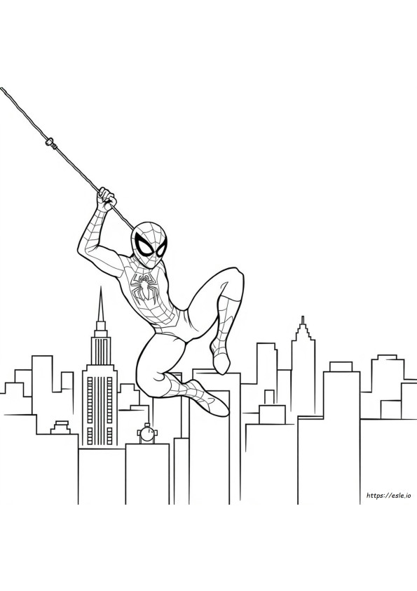 Desene De Colorat Spiderman Albastru