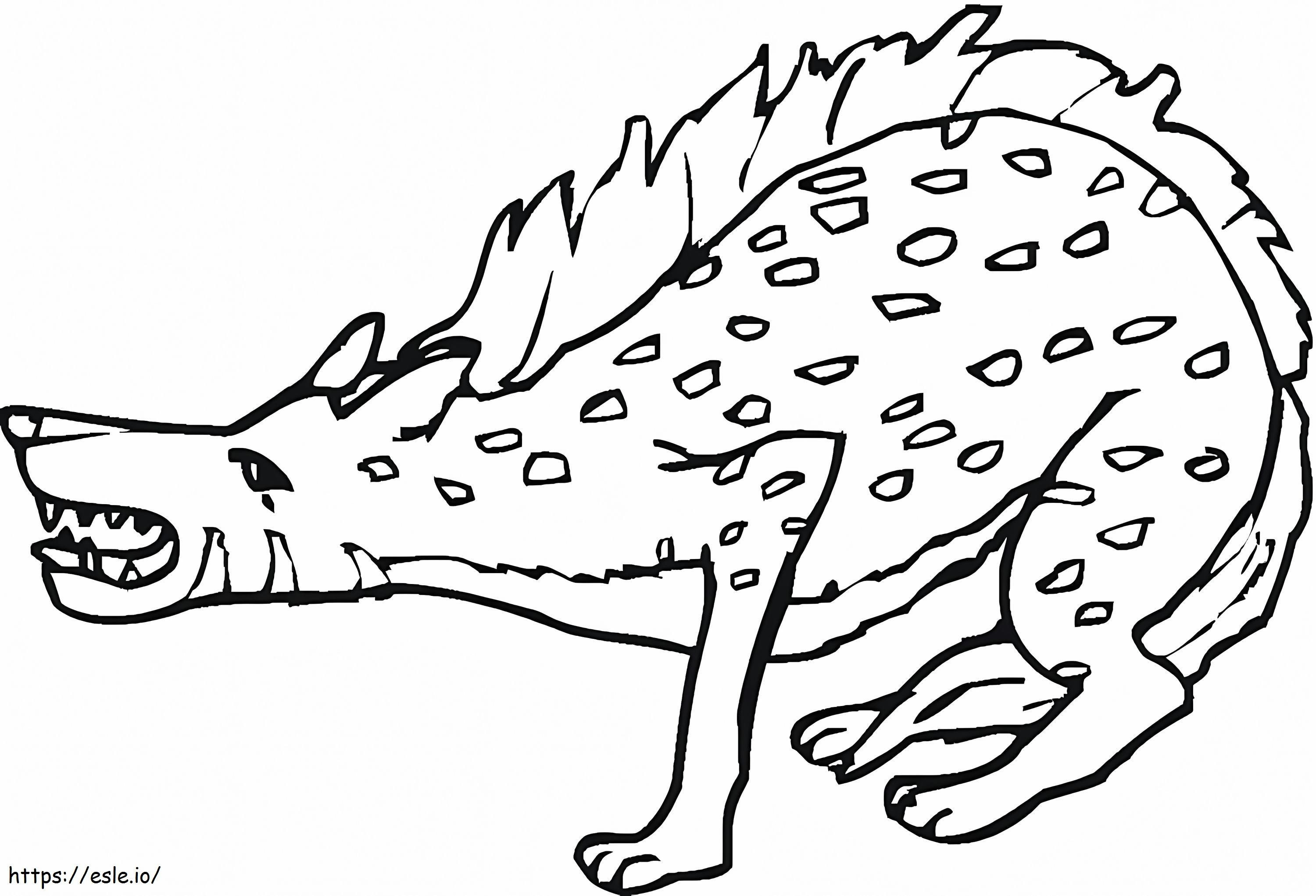 Coloriage Hyène tachetée 4 à imprimer dessin