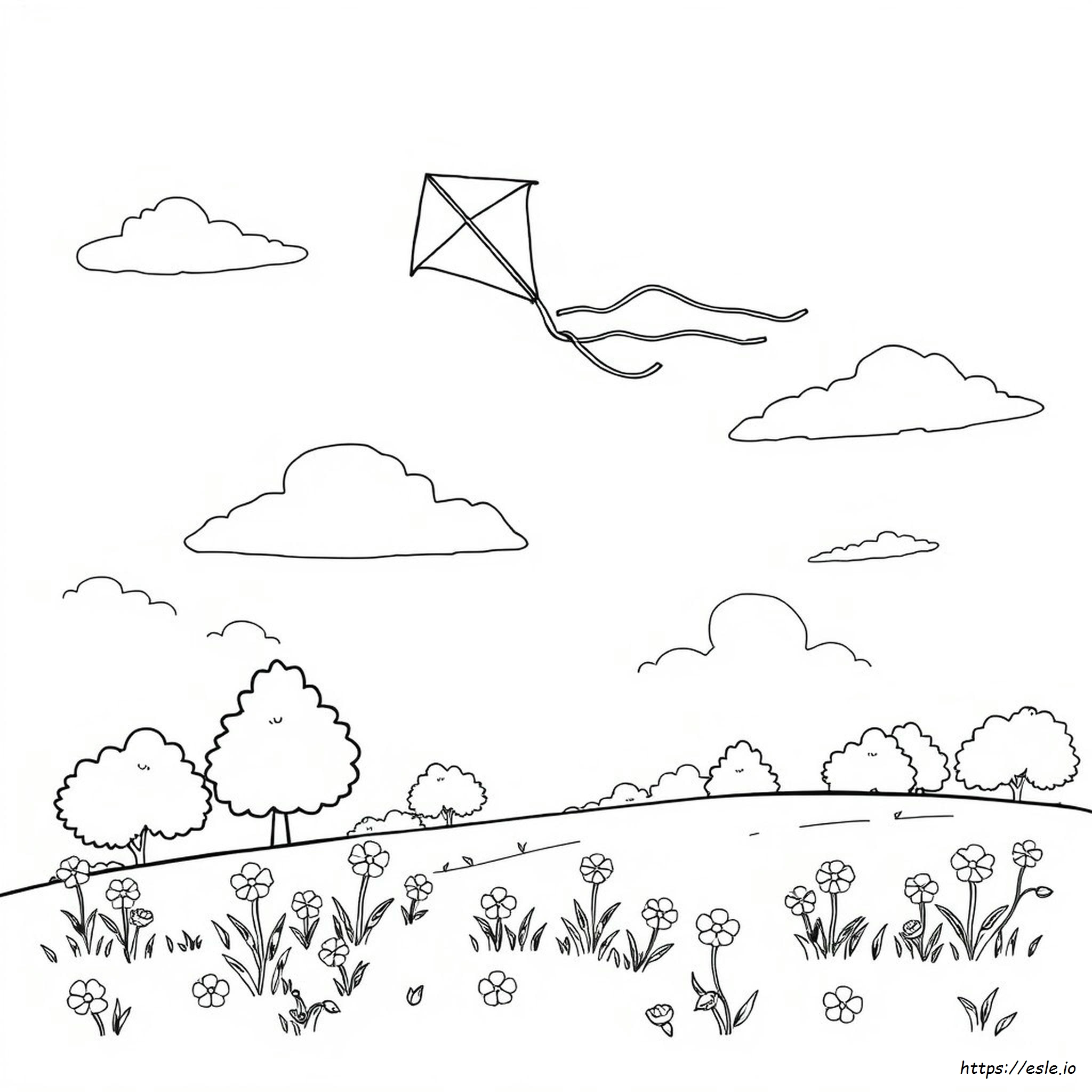 Colouring Image Of Kite