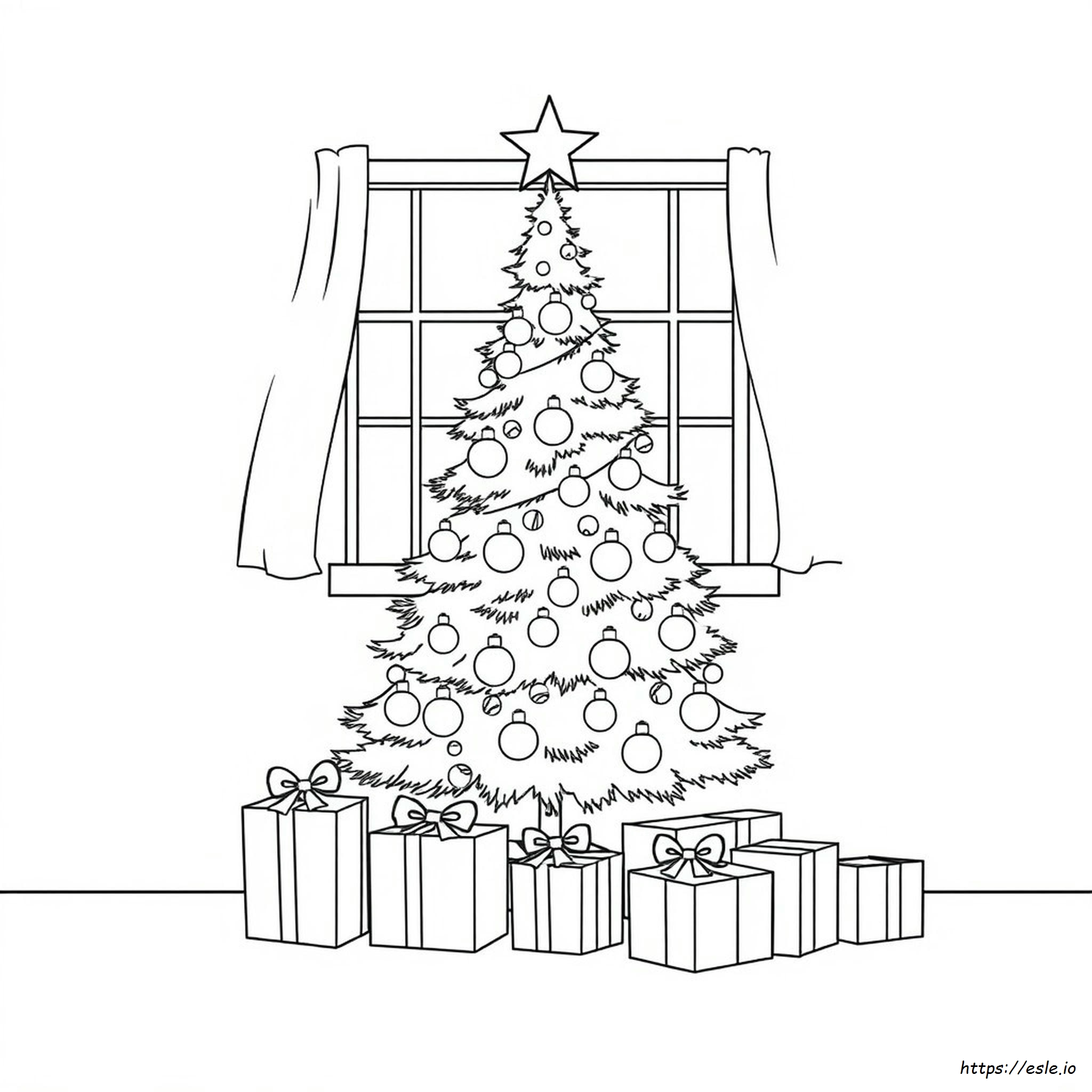 Big Christmas Tree Coloring Pages Printable Free