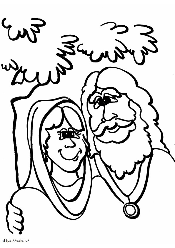 Abraão e Sara 1 para colorir
