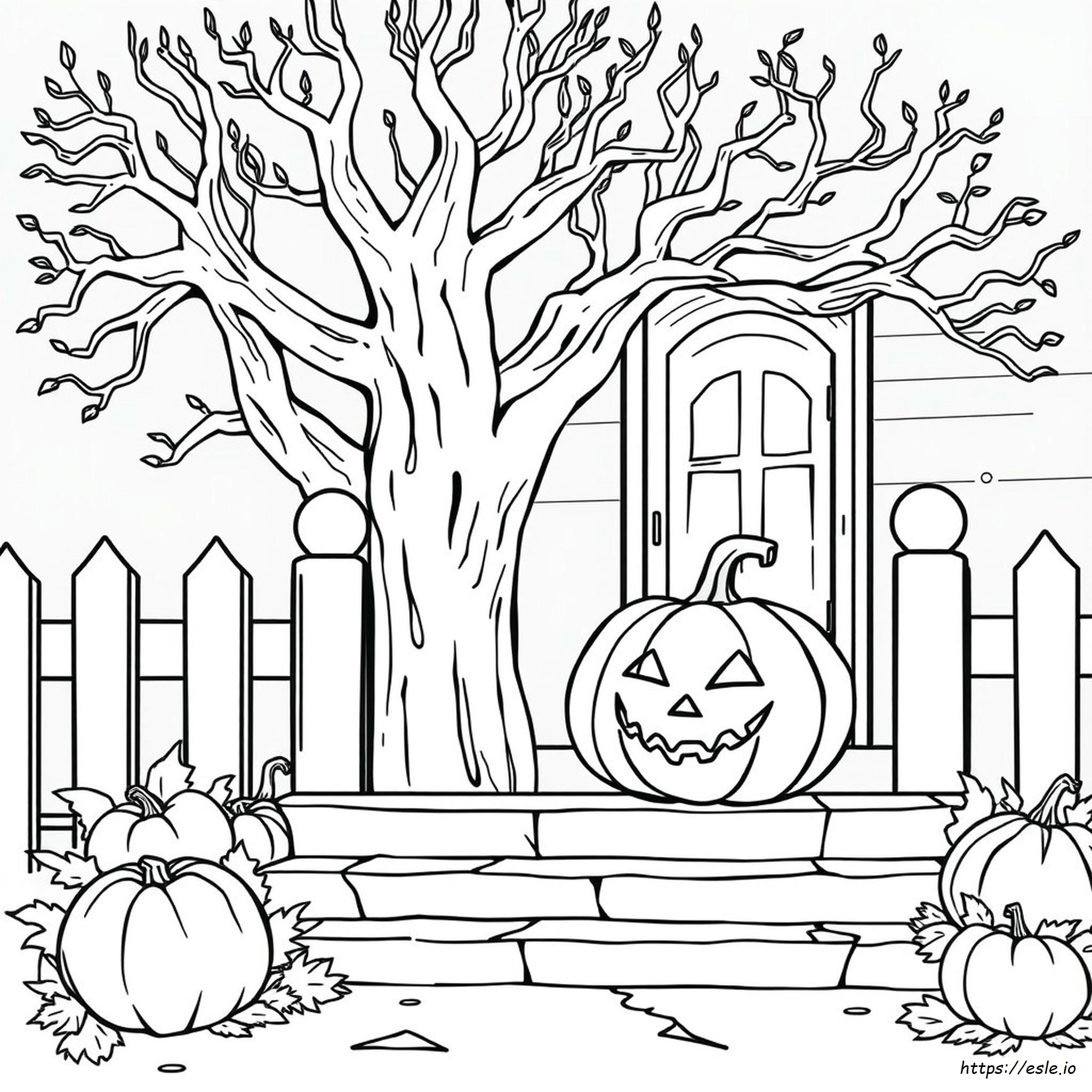 Full Size Printable Easy Halloween Coloring Pages