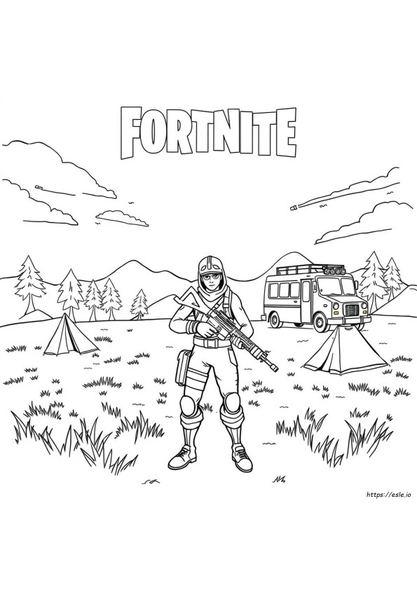 Fortnite Game Mewarnai Gambar
