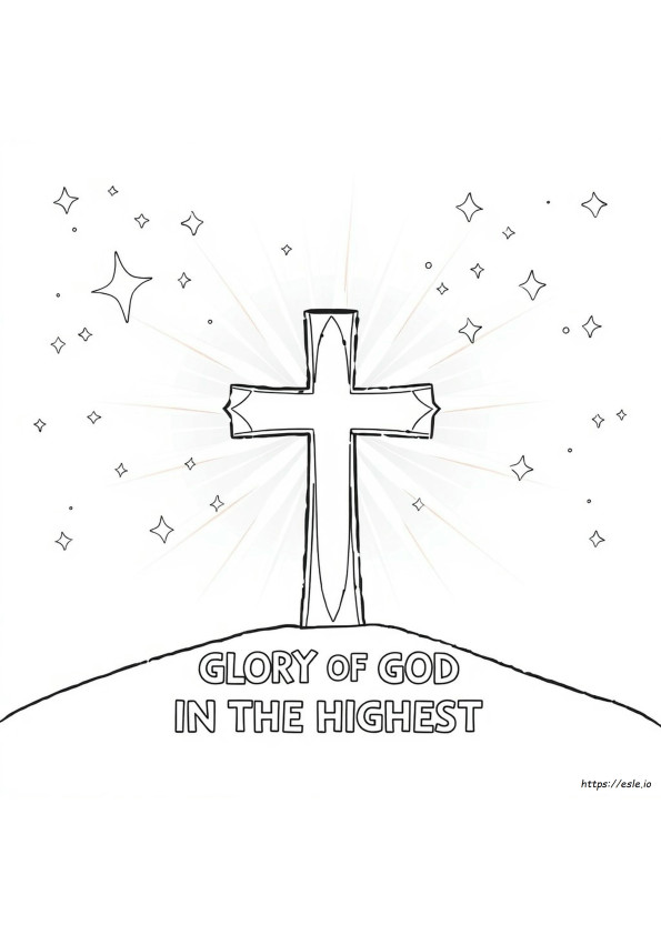 Glory To God In The Highest Coloring Page