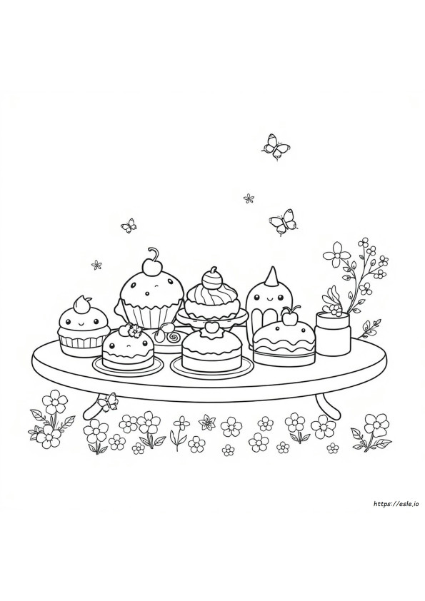 Kawaii Essen Ausmalbilder