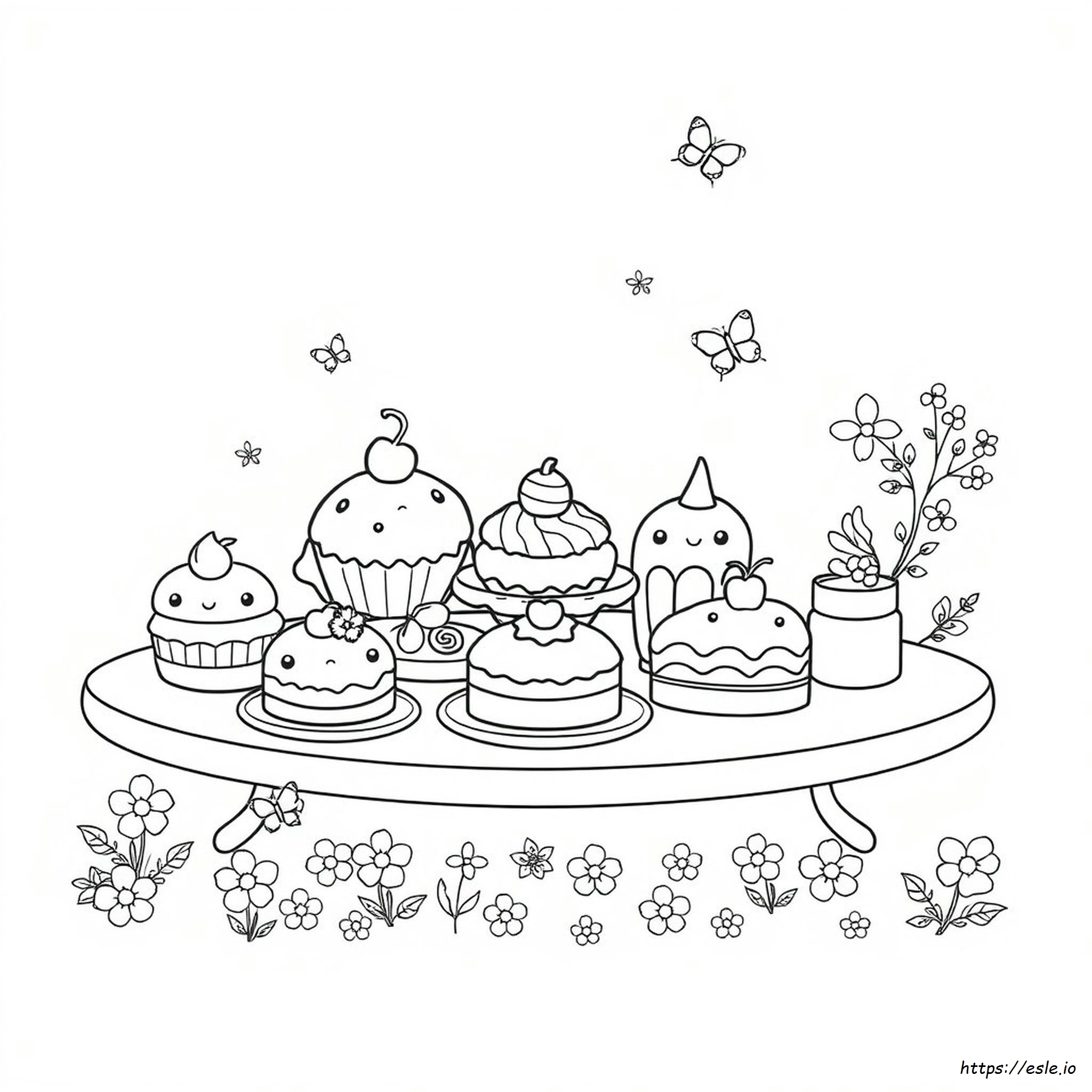 Kawaii Food Coloring Sheets
