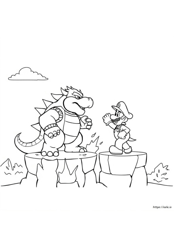 Bowser E Mario: Disegni Da Colorare