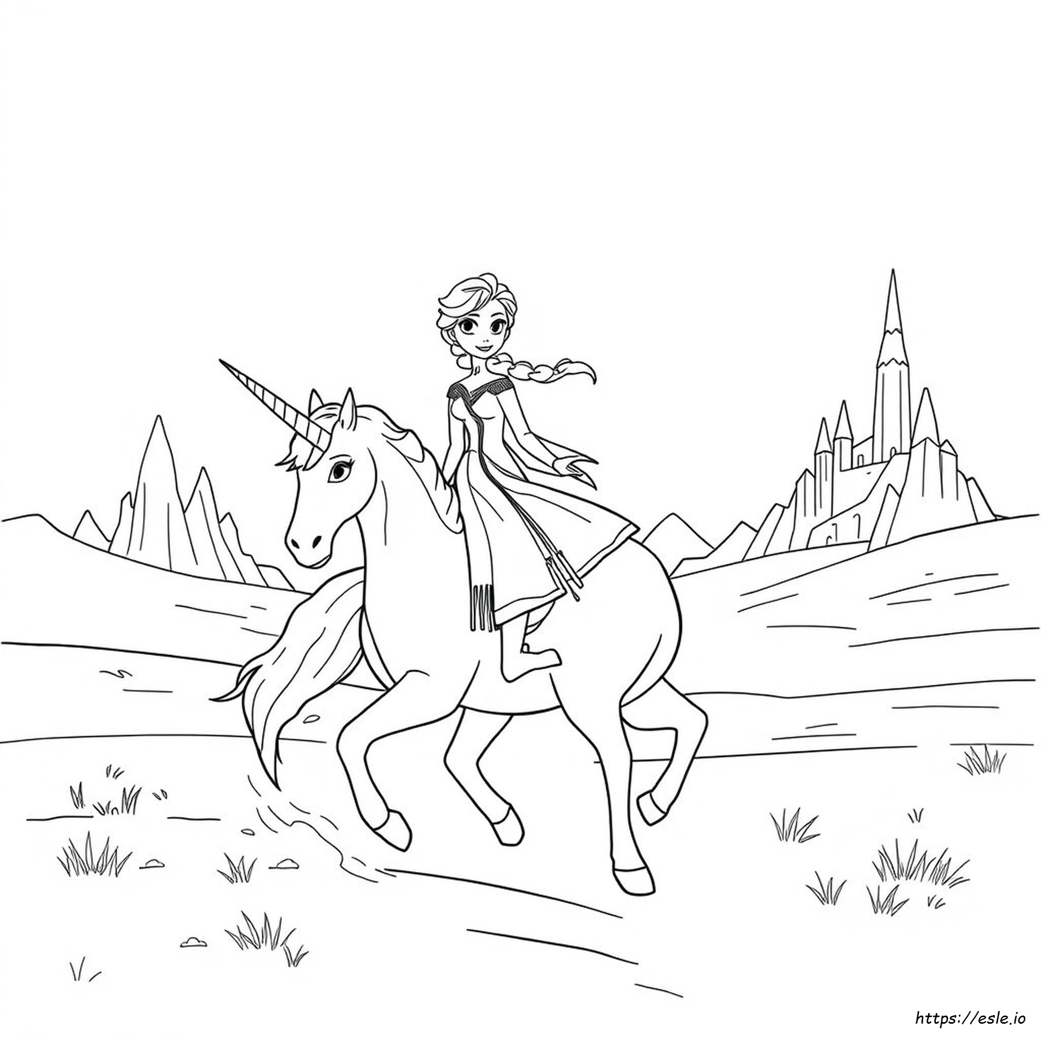 Kolorowanki Jednorożec Elsa