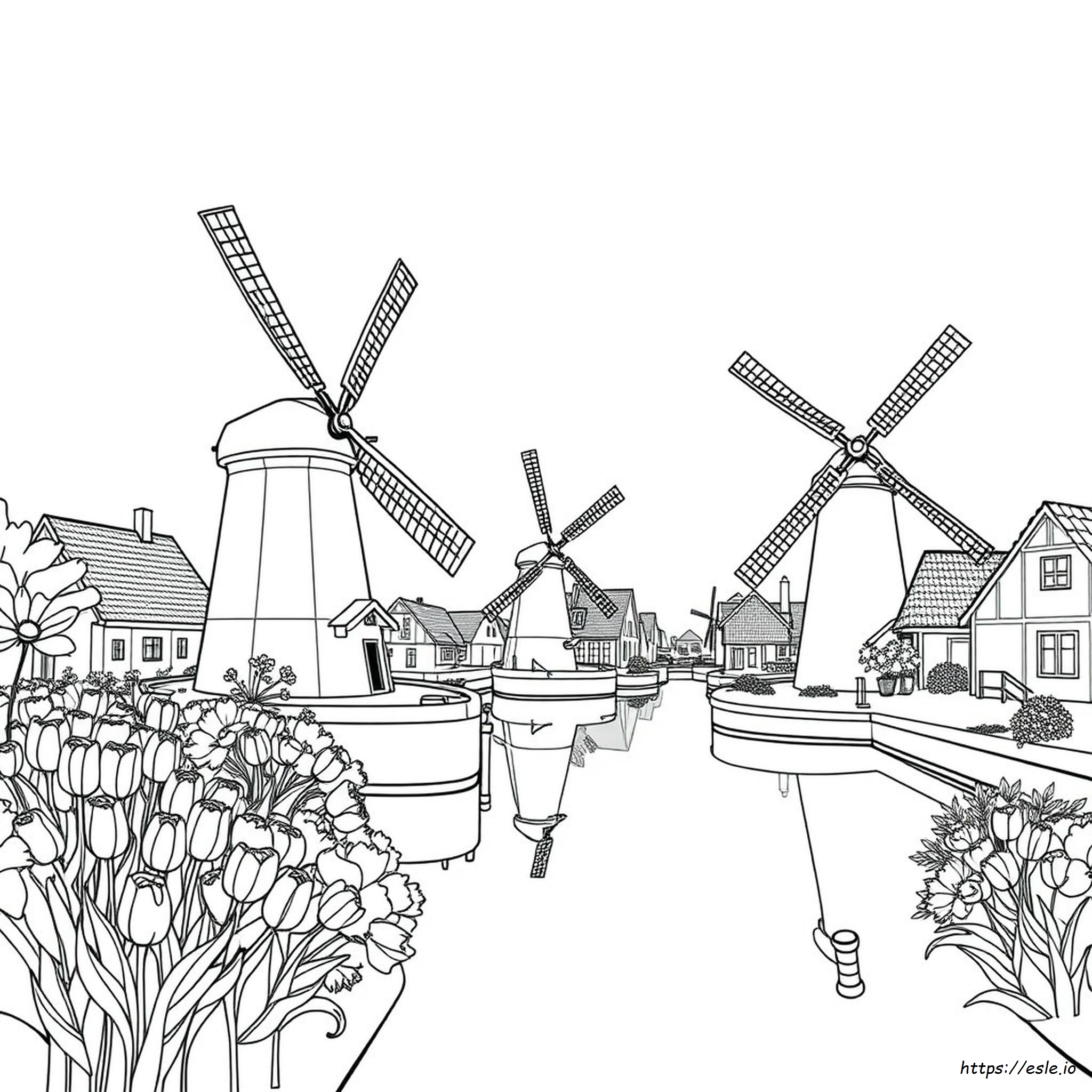 Netherlands Coloring Page