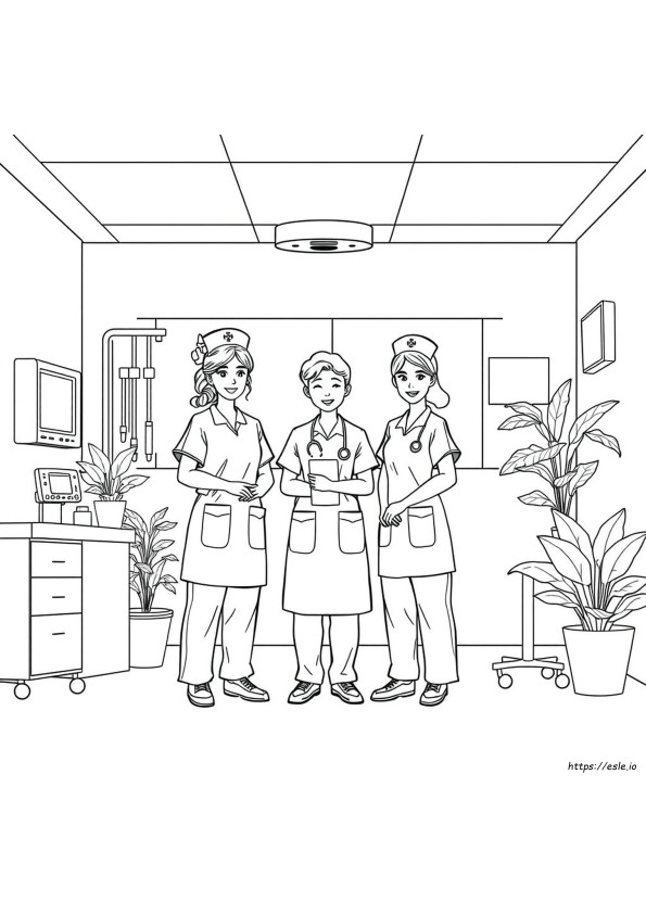 Infermiera Clipart Da Colorare