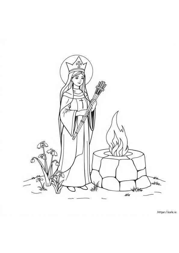 Saint Brigid Coloring Page
