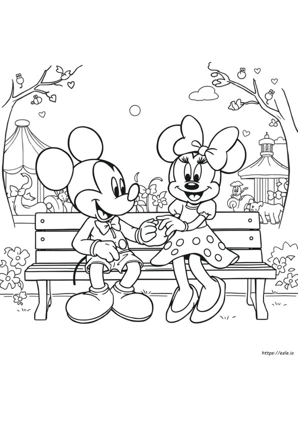 Mickey És Minnie Színező