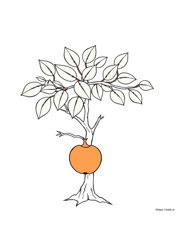 Colouring Picture Of An Apple