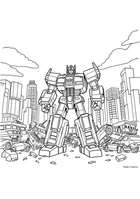 Coloriage Transformers Devastator