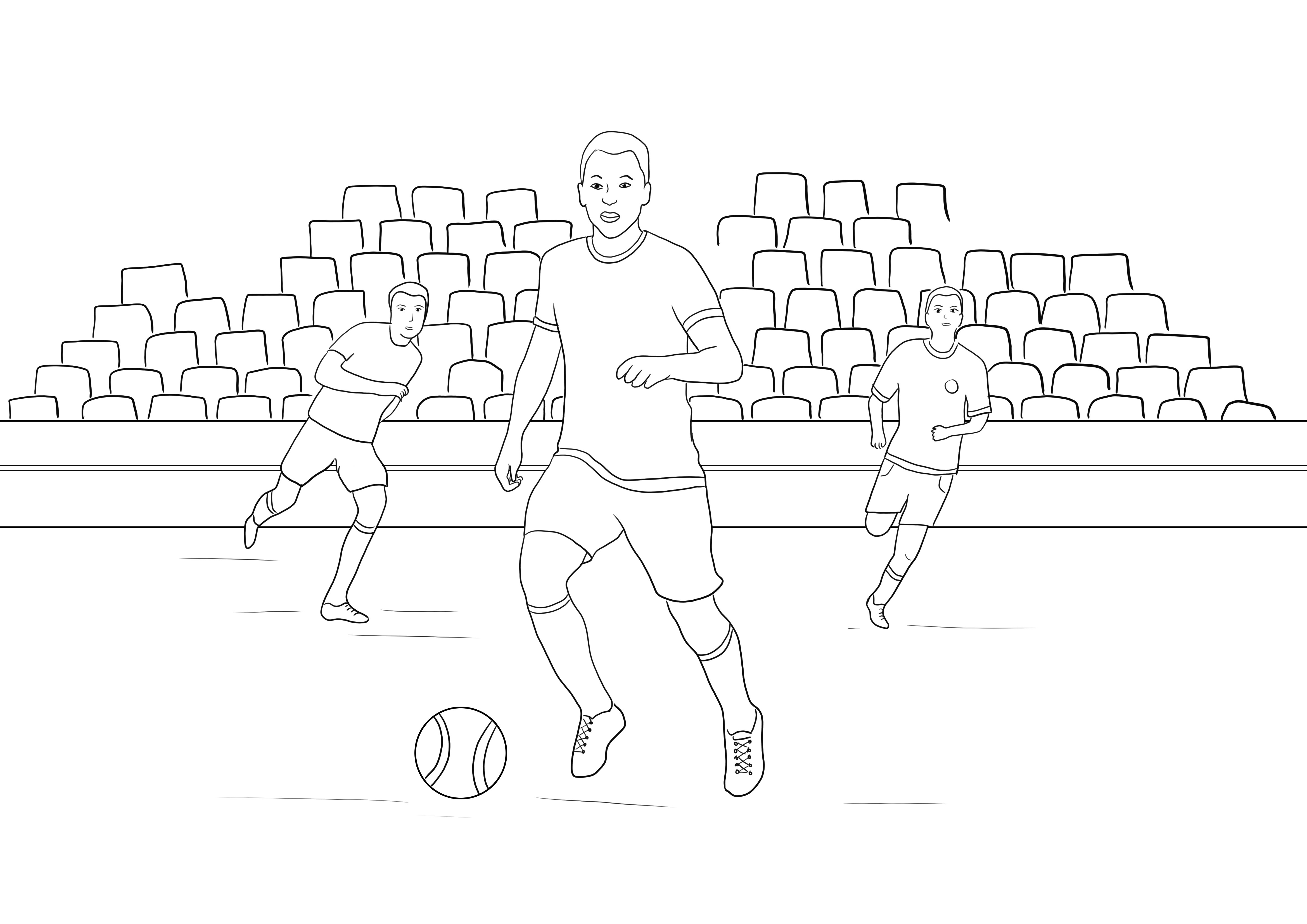 Free to print or download of Football Soccer coloring sheet for kids to have fun