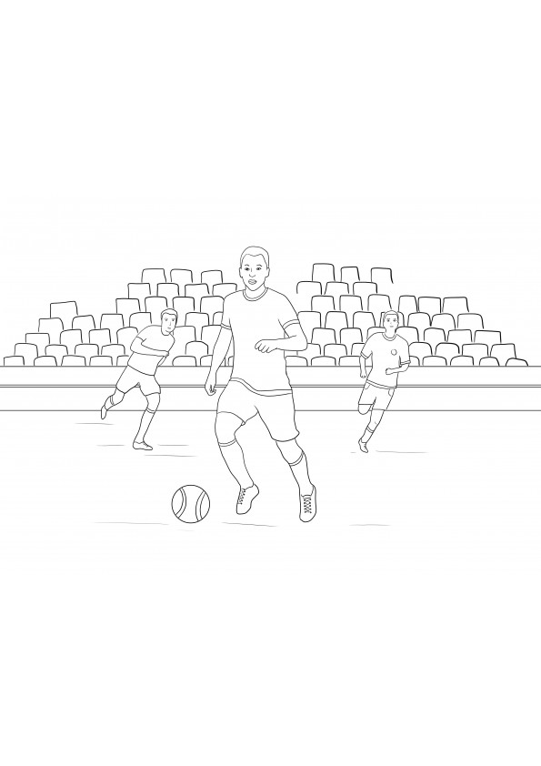 Coloriage Football Soccer gratuit à imprimer ou à télécharger pour que les enfants s'amusent