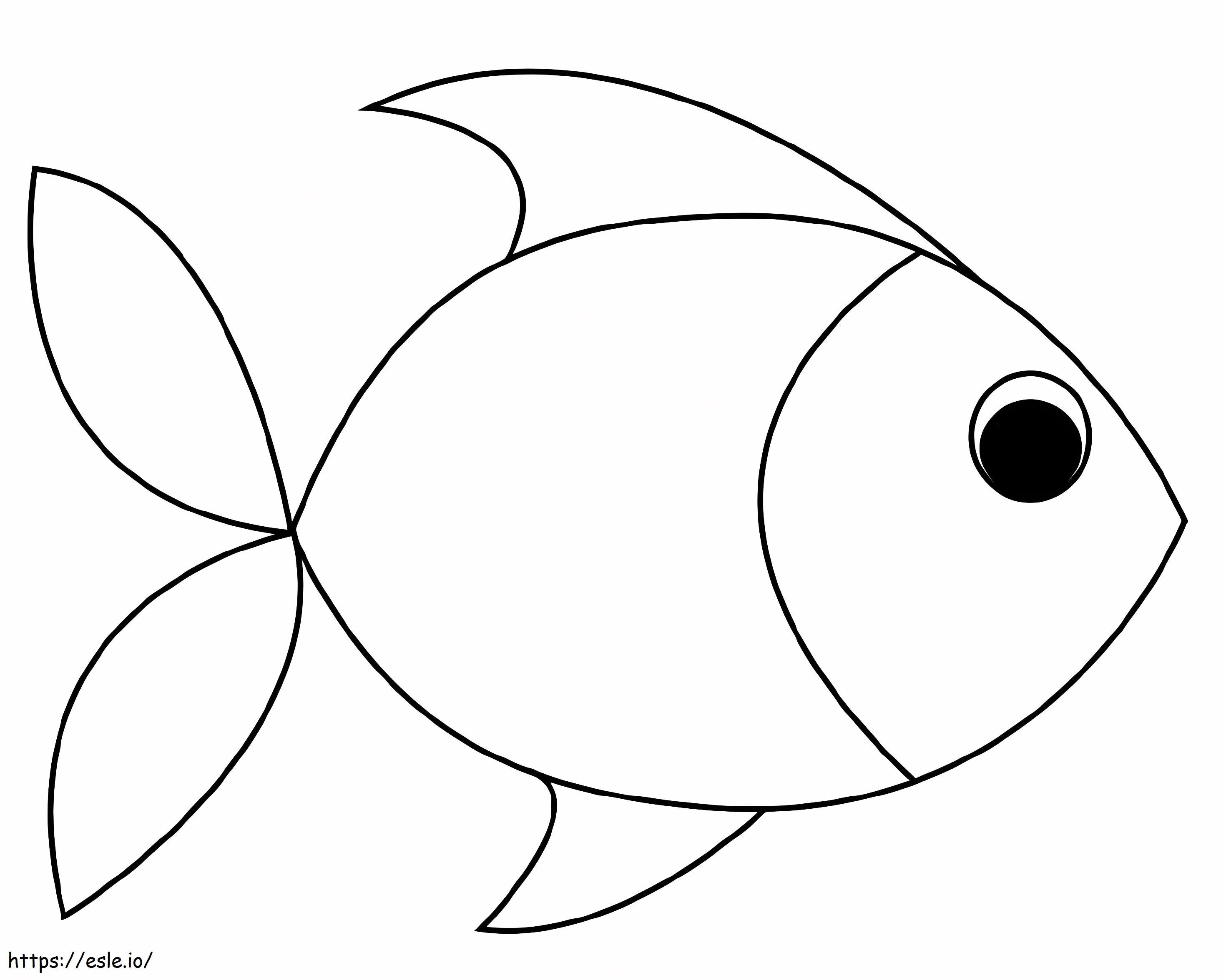 Easy Fish coloring page