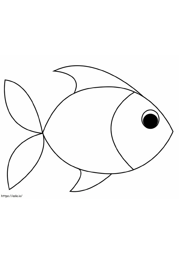 簡単な魚 ぬりえ - 塗り絵