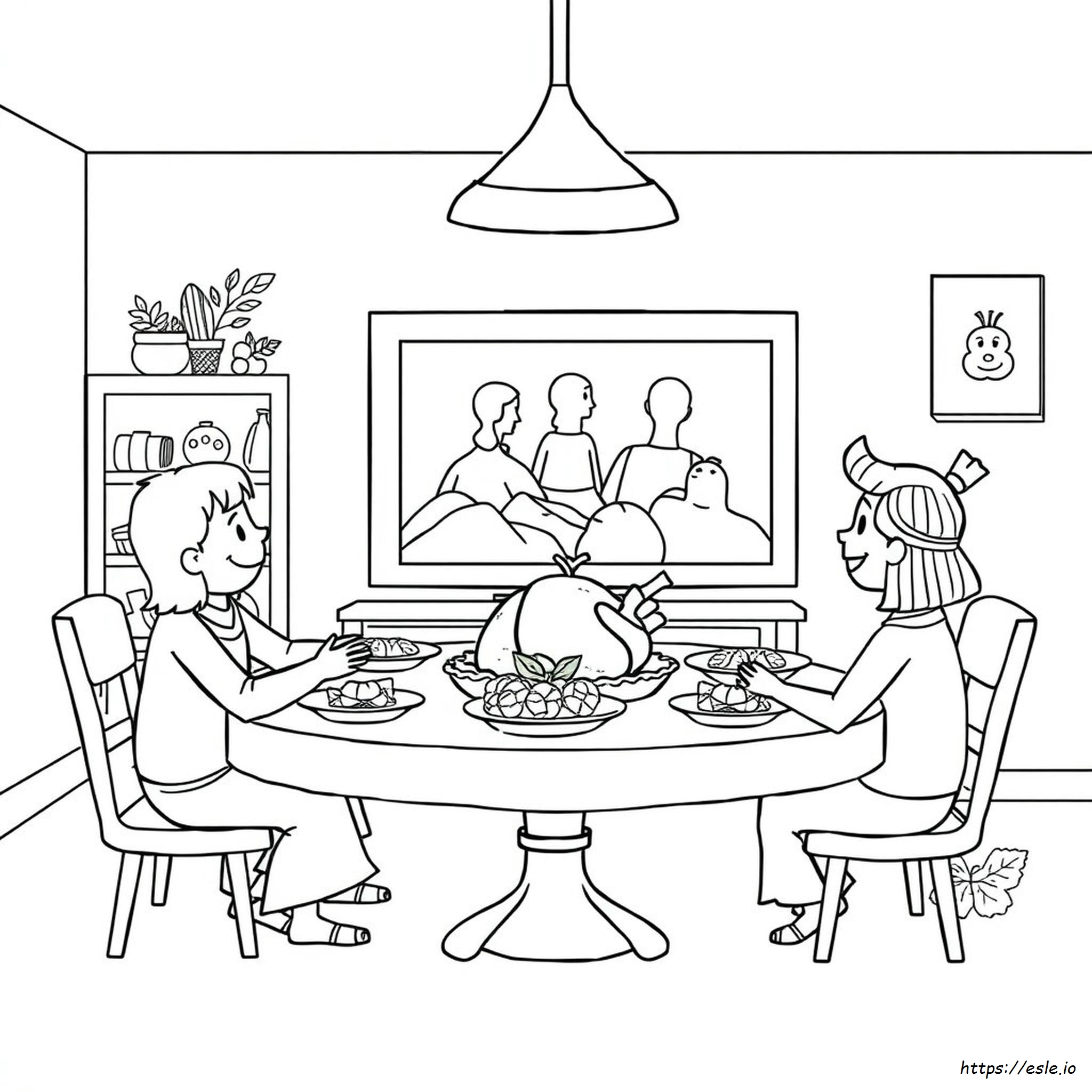 Tv Show Thanksgiving Kleurplaten kleurplaat