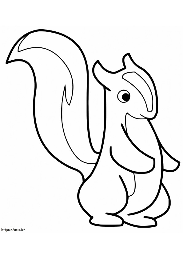 Lovely Skunk coloring page