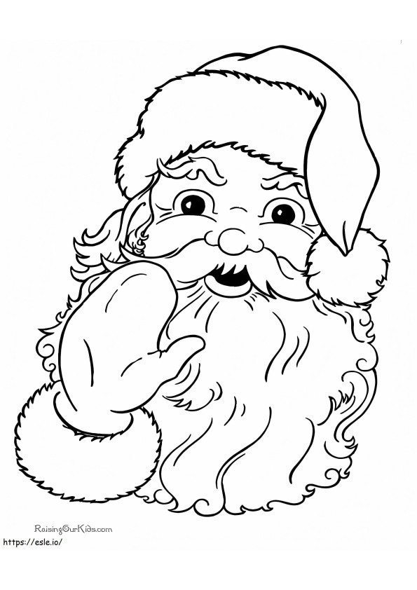 Santa Claus Say Hello coloring page