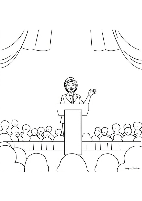 Hillary Clinton Para Colorir