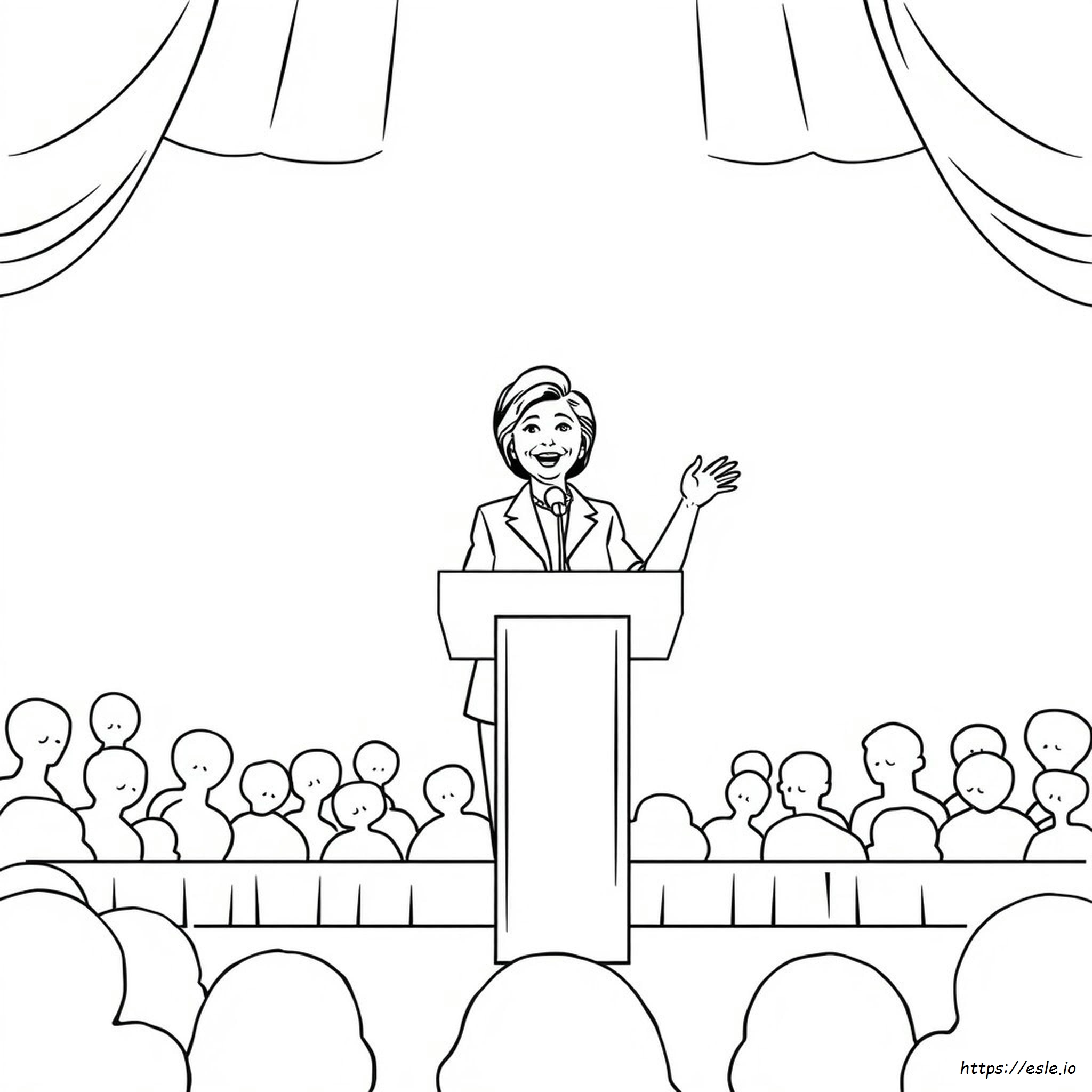 Carte De Colorat Hillary Clinton