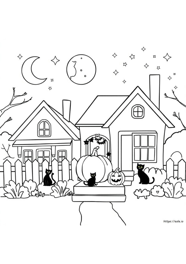 Gambar Mewarnai Halloween Untuk Dicetak