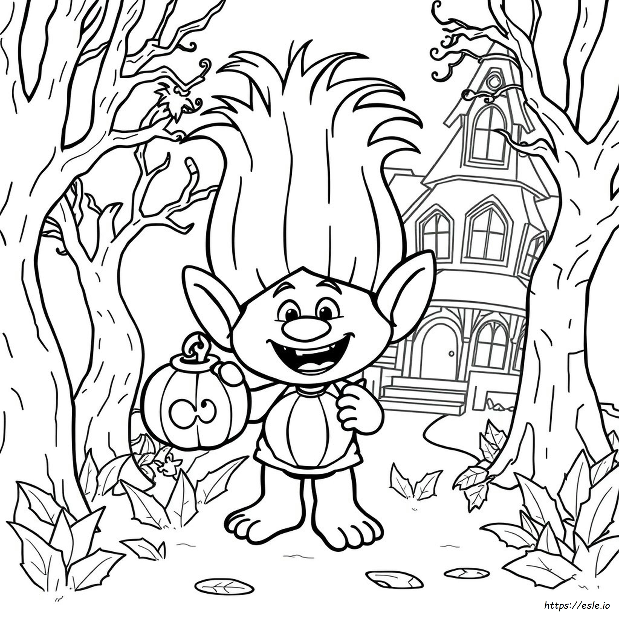 Trolls Halloween Coloring Pages